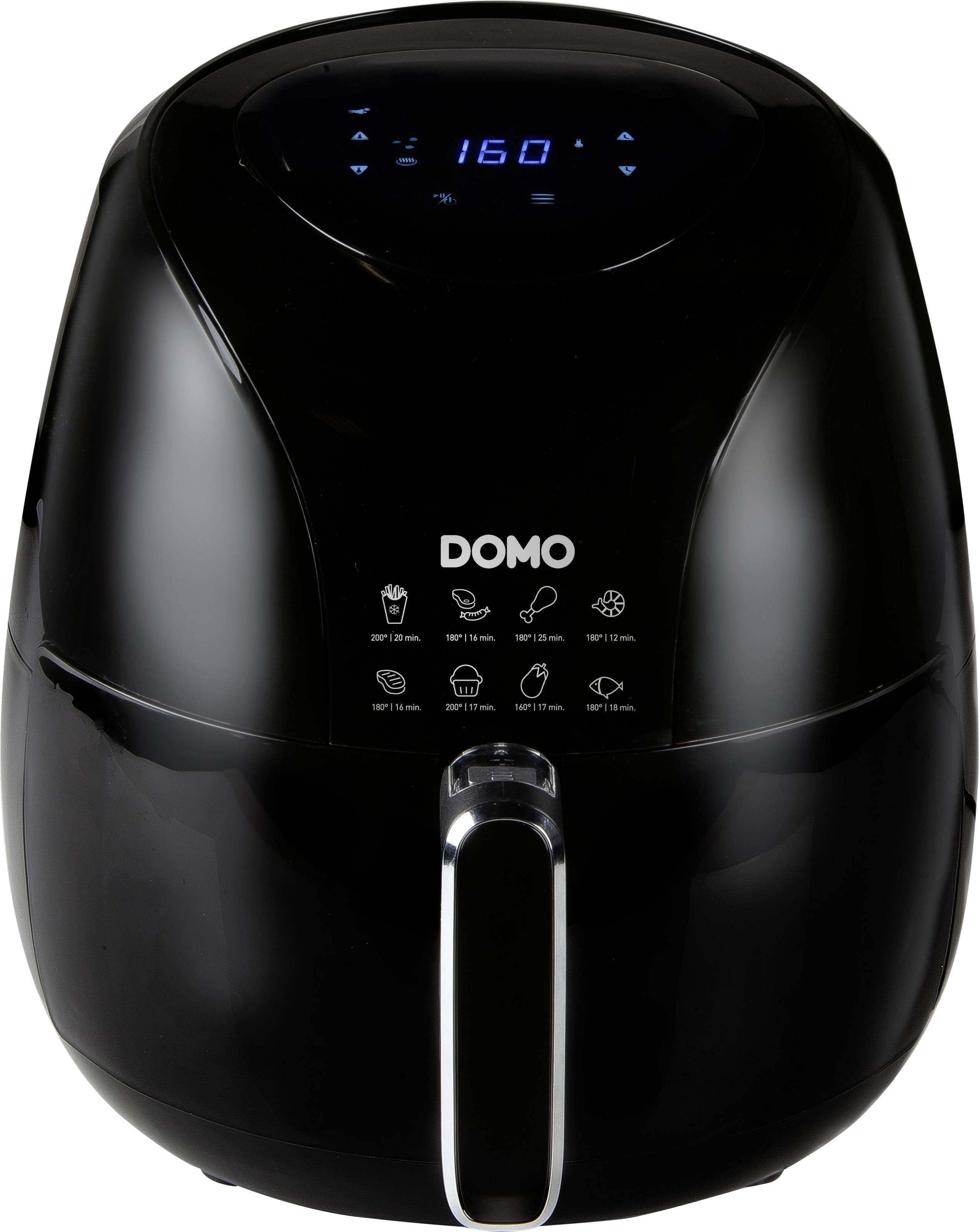 DOMO DO533FR Air fryer 2000 W Cool touch housing, Overheat protection, Non-stick coating, Timer function Black-2