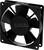 Black axial fan ventilator with five blades, suitable for cooling applications in electronic devices.