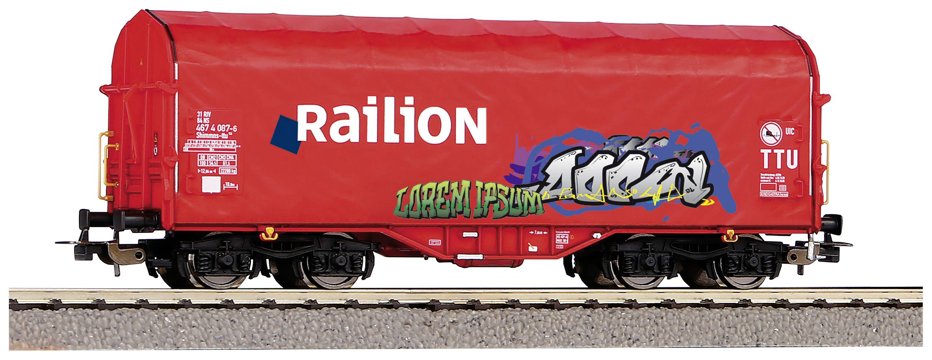 Piko H0 58981 Covered wagon DC-0