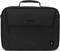 Black laptop bag with carry handle, zip closure, and external pocket.