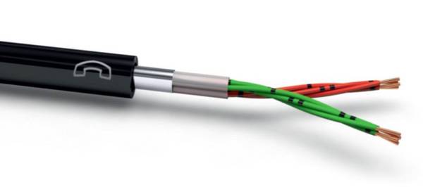 VOKA Kabelwerk 10357400 Fire alarm cable A-2Y(L)2Y 20 x 2 x 0.6 mm² Black (RAL 9005) 100 m