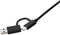'USB-A to USB-C cable, black, with both connectors visible; used for connecting and charging devices.'