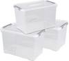 Curver 240682 Plastic box HANDY Closed, Stackable (L x W x H) 600 x 400 x 390 mm Transparent 3 pc(s)