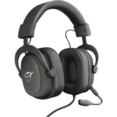 Trust GXT414 Zamak Premium Over-ear headset Corded (1075100) Stereo Black Microphone noise cancelling Volume control, Mi-0