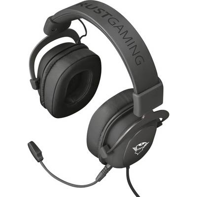 Trust GXT414 Zamak Premium Over-ear headset Corded (1075100) Stereo Black Microphone noise cancelling Volume control, Mi-3