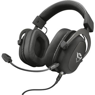 Trust GXT414 Zamak Premium Over-ear headset Corded (1075100) Stereo Black Microphone noise cancelling Volume control, Mi-6