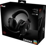 Trust GXT414 Zamak Premium Gaming Over-ear headset Corded (1075100) Stereo Black Microphone noise cancelling Volume control, Microphone mute