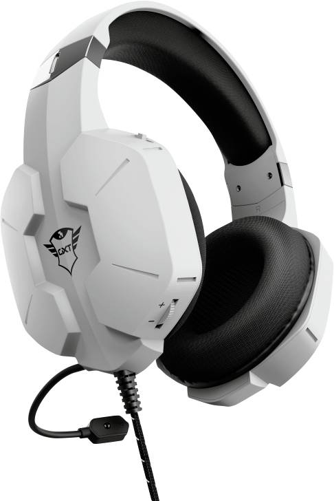 Trust GXT323W Carus Over-ear headset Corded (1075100) Stereo White Volume control, Microphone mute Gaming-5