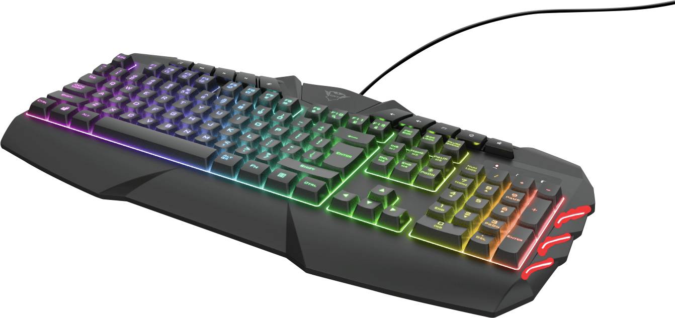 Trust GXT881 Odyss Corded Gaming keyboard German, QWERTZ Black | Conrad.com