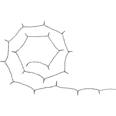 Pictured is a spiral made of fairy lights on a white background.