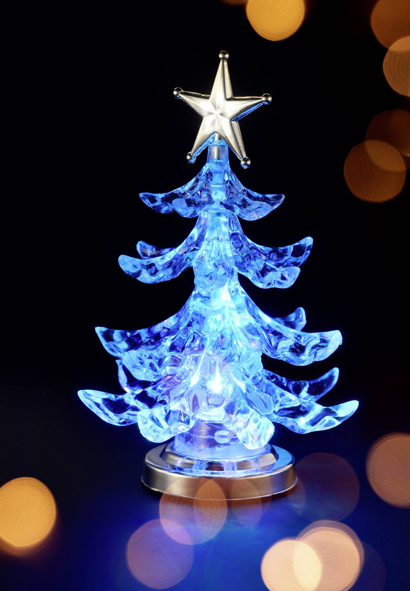 Sygonix SY-4722058 Christmas tree RGB Transparent, Silver