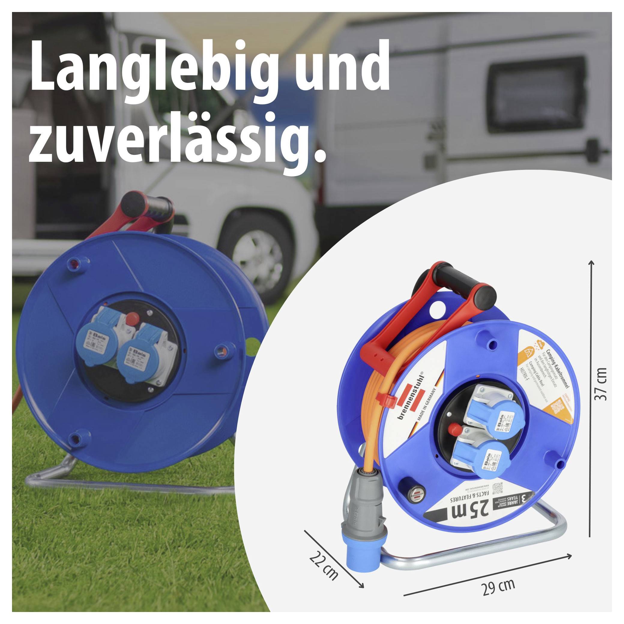 Brennenstuhl 1182760100 Outdoor cable reel 25 m CEE plug (3-pin, 16 A)-7
