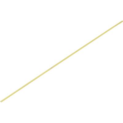 A single yellow straight rod, diagonally positioned from one corner to another on a white background.