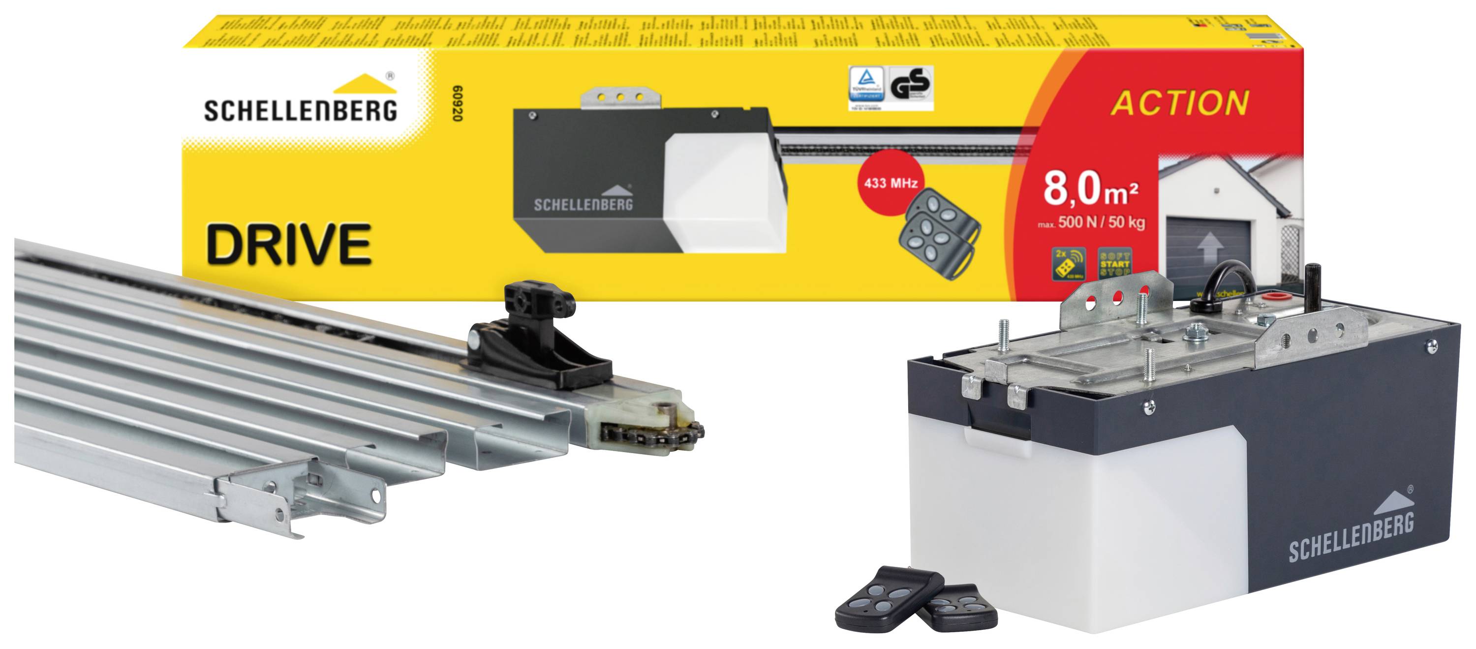 Schellenberg DRIVE Action 60920 Garage door opener 50 kg