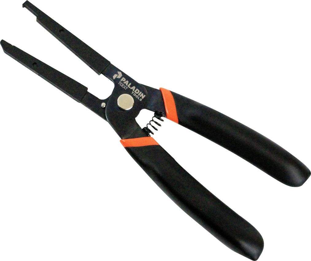 A black wire stripping pliers with orange accents, designed for precise removal of cable insulation.
