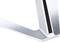 'Close-up of a gleaming, silver metal stand with sharp edges and a modern design.'