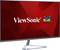 A monitor displaying the ViewSonic logo and text on a red background.