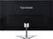 A black ViewSonic monitor with a glossy, metallic stand, shown from behind.