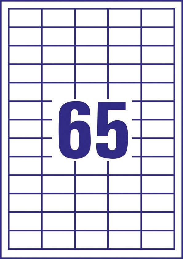A white board with a blue grid, the number '65' displayed in large blue digits in the centre.