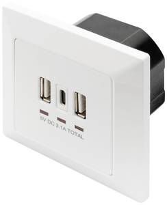 Digitus DA-70618  USB charging socket  incl. USB  White