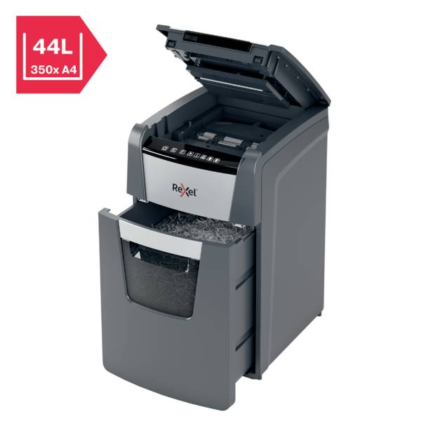 Rexel Optimum AutoFeed+ 130X Document shredder 130 sheet Micro-cut 4 x 28 mm P-4 44 l Also shreds Paper clips, Staples, -10