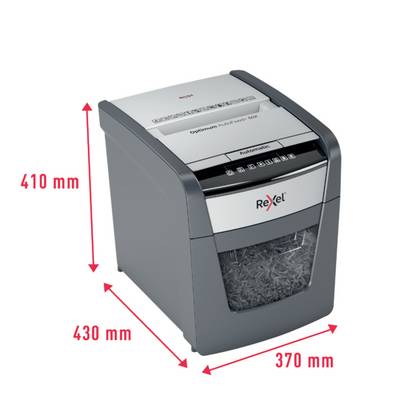 Rexel Optimum AutoFeed+ 50X Document shredder 50 sheet Micro-cut 4 x 28 mm P-4 20 l Also shreds Paper clips, Staples, Cr-9