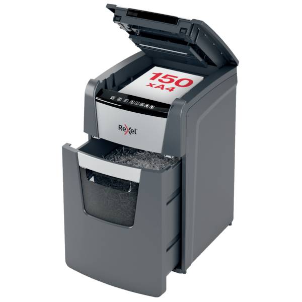 Rexel Optimum AutoFeed+ 150M Document shredder 150 sheet Micro-cut 2 x 15 mm P-5 44 l Also shreds Paper clips, Staples, -4