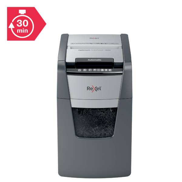 Rexel Optimum AutoFeed+ 150M Document shredder 150 sheet Micro-cut 2 x 15 mm P-5 44 l Also shreds Paper clips, Staples, -9