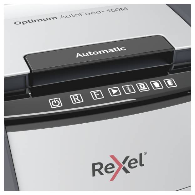 Rexel Optimum AutoFeed+ 150M Document shredder 150 sheet Micro-cut 2 x 15 mm P-5 44 l Also shreds Paper clips, Staples, -1