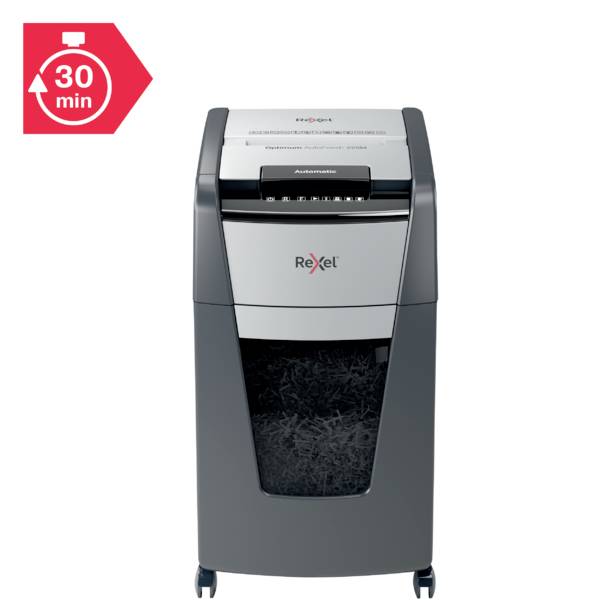 Rexel Optimum AutoFeed+ 225M Document shredder 225 sheet Micro-cut 2 x 15 mm P-5 60 l Also shreds Paper clips, Staples, -9