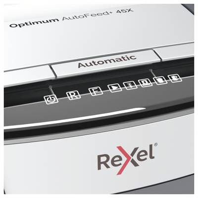 Rexel Optimum AutoFeed 45X Document shredder 45 sheet Micro-cut 4 x 28 mm P-4 20 l Also shreds Paper clips, Staples, Cre-1