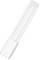 'A white, U-shaped LED fluorescent tube with plug contacts at the lower end.'