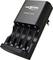 'Ansmann Powerline 4 Smart' Battery Charger in Black for AA/AAA Rechargeable Batteries, Mains Compatible, with Four Charging Slots.