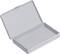 Grey, open plastic storage box without contents.