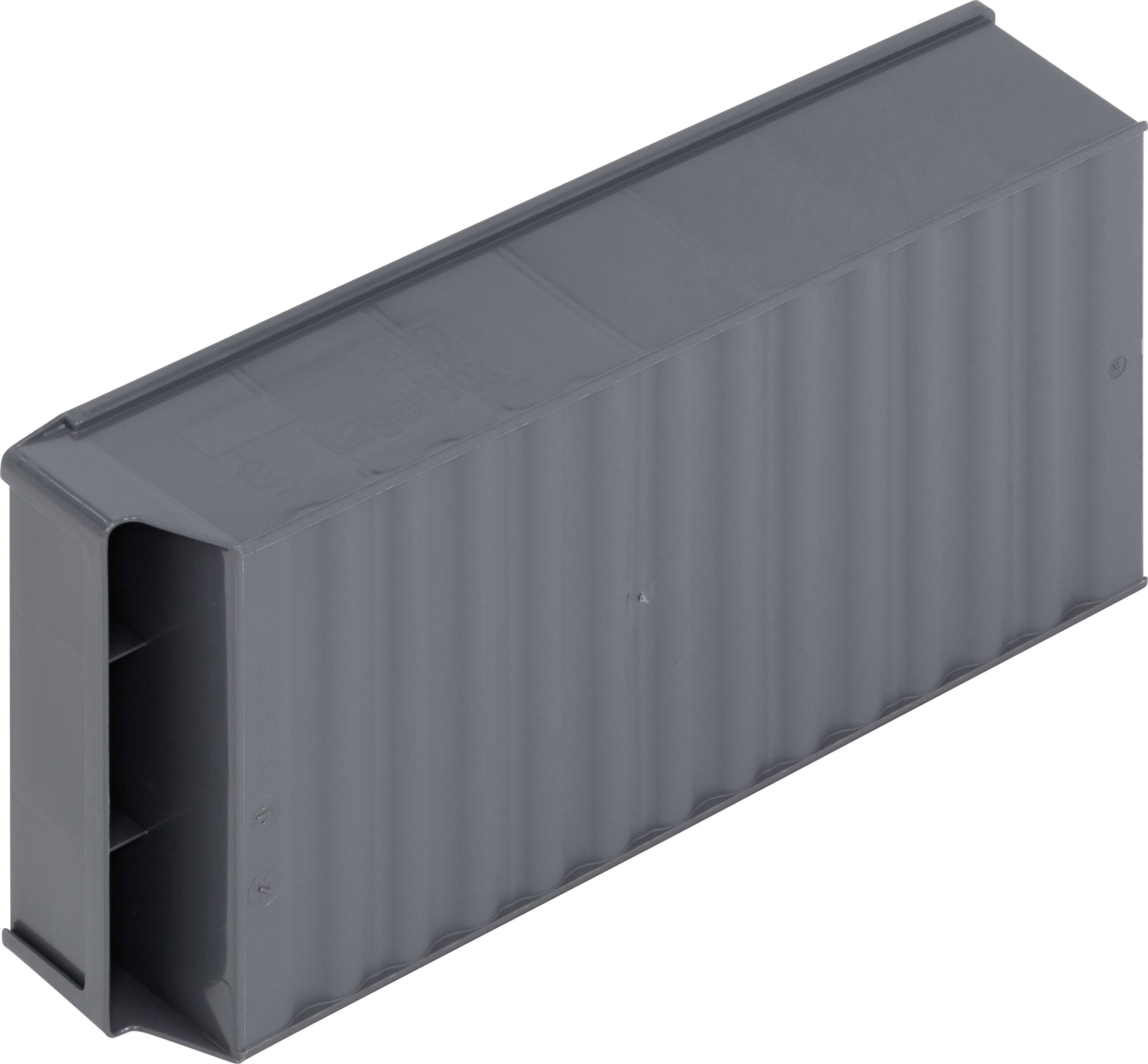 Alutec 66030 Storage bin (L x W x H) 400 x 183 x 81 mm Dark grey 1 pc(s)-1