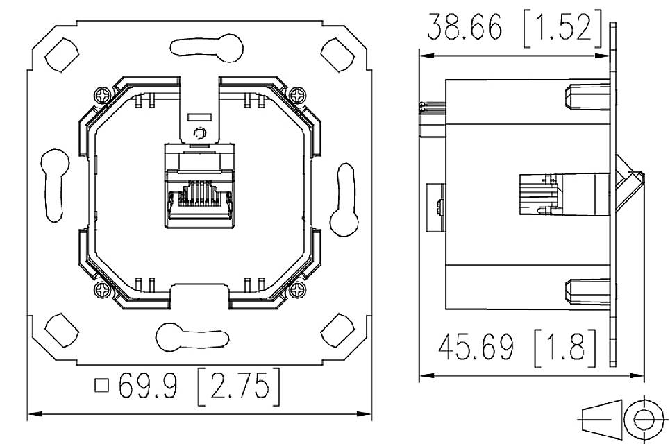 Metz Connect 13005AP300L-E W-DAT Line PoE Access Point 300 Mbit/s UP0 LSA Wi-Fi access point 2.4 GHz-4