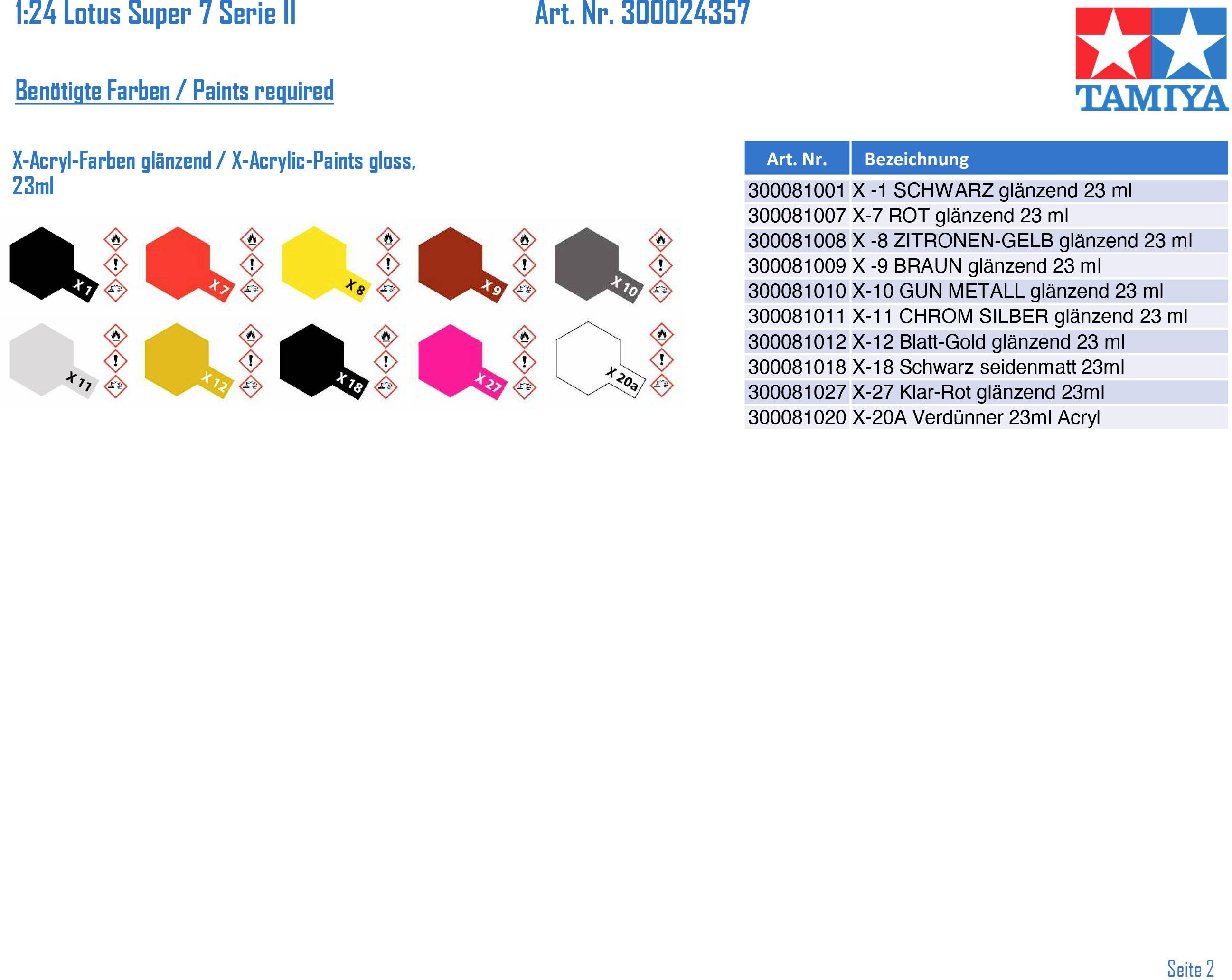 Tamiya 300024357 Lotus Super 7 Serie II Model car assembly kit 1:24-6