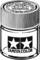 'Black and white illustration of a Tamiya colour glass jar with a screw lid. Two stars and the text "Tamiya Colour" are depicted on the jar.'