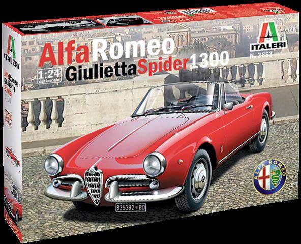 1959 Alfa Romeo Giulietta Spider 1300 1:24 Italeri 3653 wieder neu 2018 