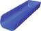 A long, blue plastic trough that is open at the top and could be used for storing or transporting materials.