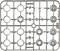 Metal frames with circular cut-outs in various sizes, potentially for model making or technical applications.