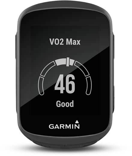 'Garmin device shows VO2 Max value of 46, rated as "Good".'