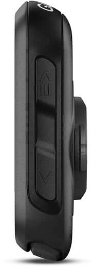 Black, slim electronic device with two arrow buttons on the side, likely a compact camera or similar device.