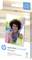 A pack of HP Sprocket photo paper 2.3 x 3.4 inches, contains 20 sheets, compatible with Sprocket Select and Sprocket Plus. A photo of a woman is depicted.