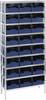 raaco 181112 Storage rack (complete) (W x H x D) 92 x 200 x 34 cm Steel, Polypropylene Blue, Silver