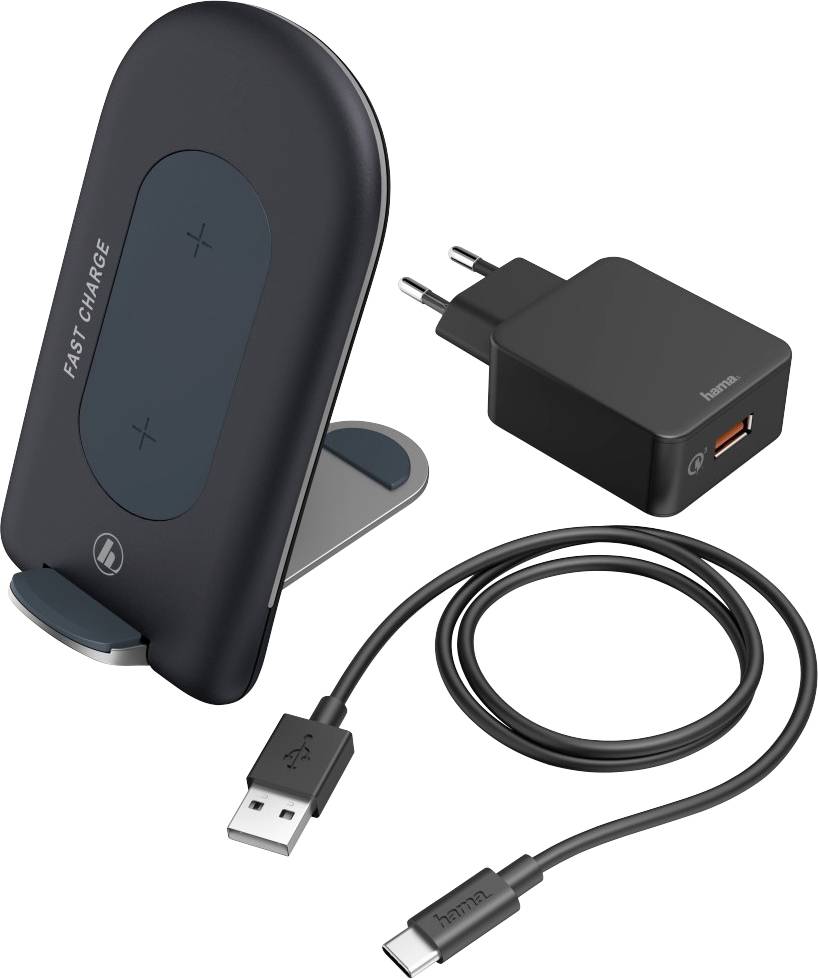 Hama Wireless charger 2500 mA QI-FC15S Prime Line 187262 Outputs Inductive charging standard Black-2