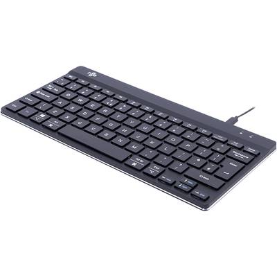 R-GO Tools Compact Break (RGOCOUKWDBL) Corded Keyboard English (UK), QWERTY, Windows® Black Ergonomic 