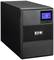 An uninterruptible power supply (UPS) by Eaton with a digital display showing performance and efficiency information.