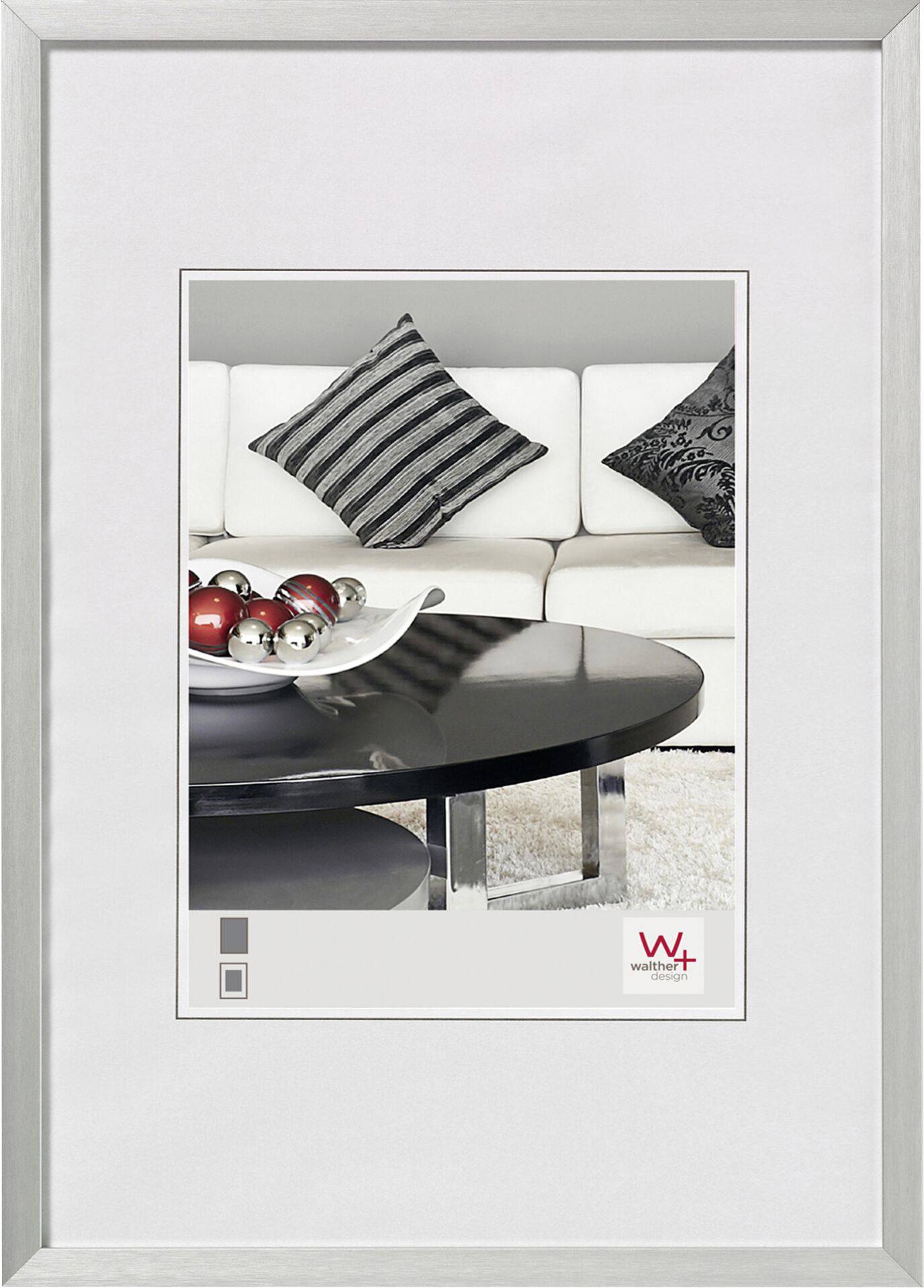 walther+ design AJ015S Picture frame Paper size: 10 x 15 cm Silver