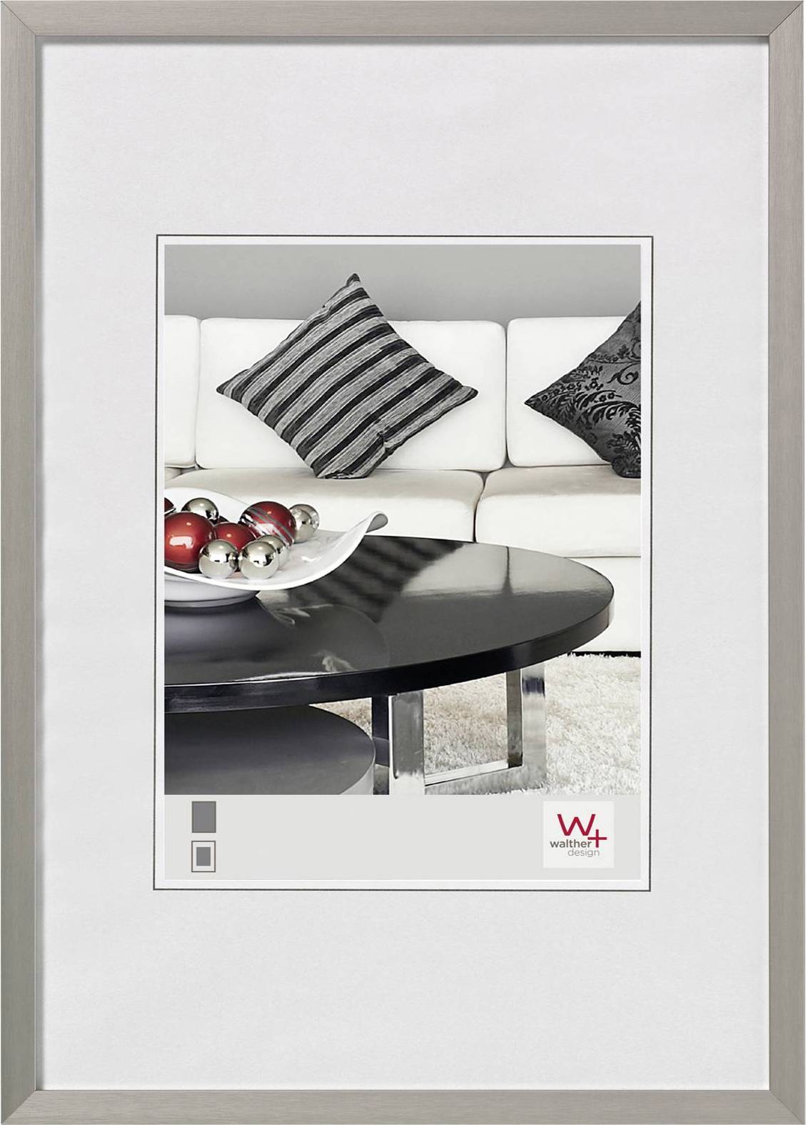 walther+ design AJ130D Picture frame Paper size: A4 Silver